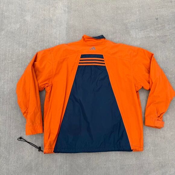 vintage 90's Adidas orange and navy windbreaker jacket size XL - Picture 3 of 5